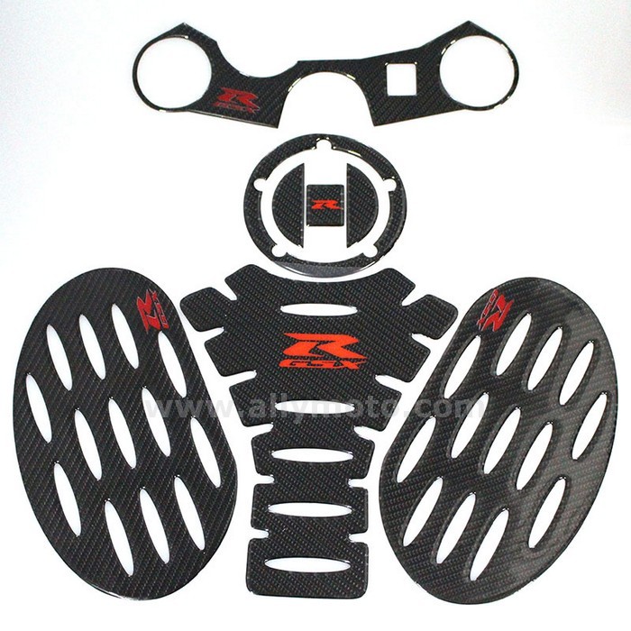 140 Carbon Adesivi 3D Sticker Decal Emblem Protector Tank Pad Stompgrip Suzuki Gsxr 600 750 06-12 - Gsxr1000 07-08